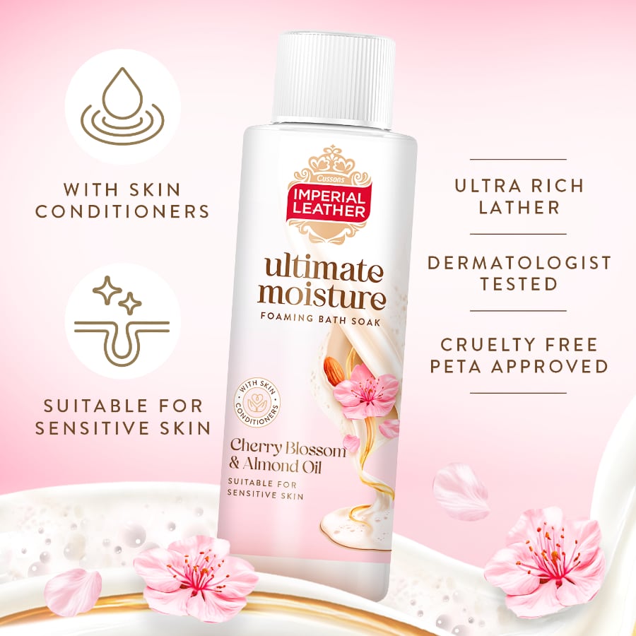 Imperial Leather Ultimate Moisture Cherry Blossom & Almond Oil Foaming Bath Soak