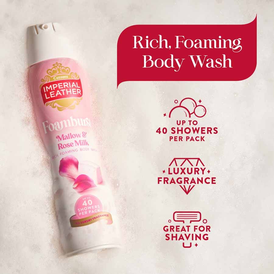 Imperial Leather Mallow & Rose Milk Foamburst Gel to Foam Body Wash