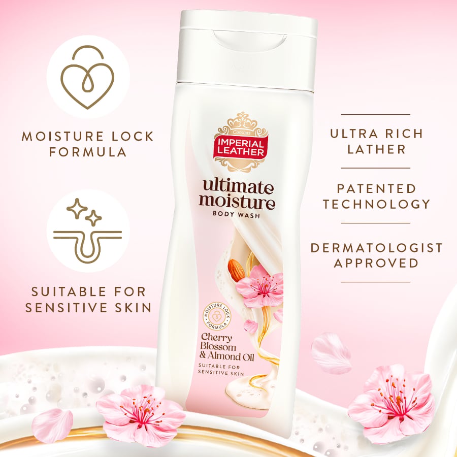Imperial Leather Ultimate Moisture Cherry Blossom & Almond Oil Body Wash