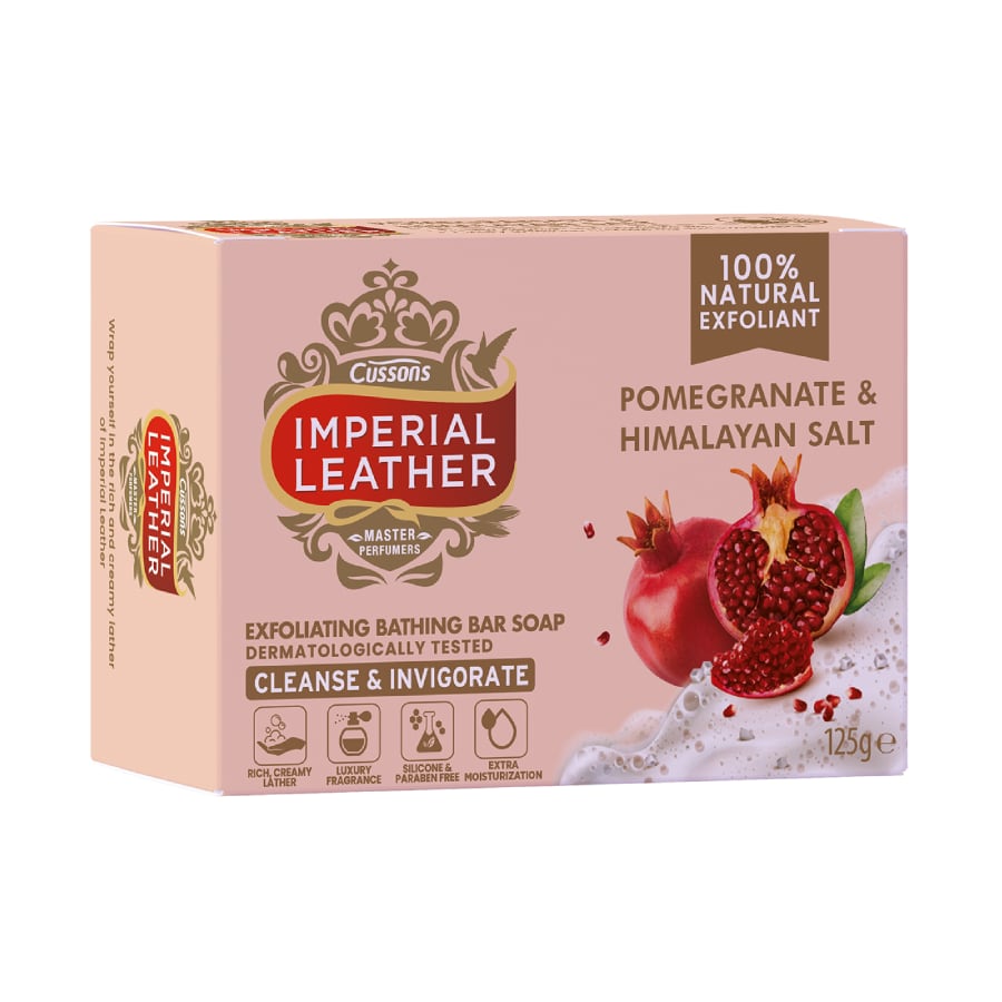 Imperial Leather Soap Exfoliating Pomegranate & Himalayan Salt